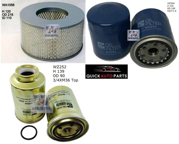 Filter Service Kit for 3.0L Diesel Toyota Hilux KZN165R