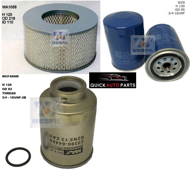 Filter Service Kit for 3.0L Diesel Toyota Hilux LN Series