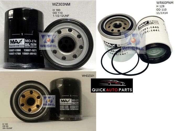 Filter Service Kit for 6.6L Diesel Hino Ranger