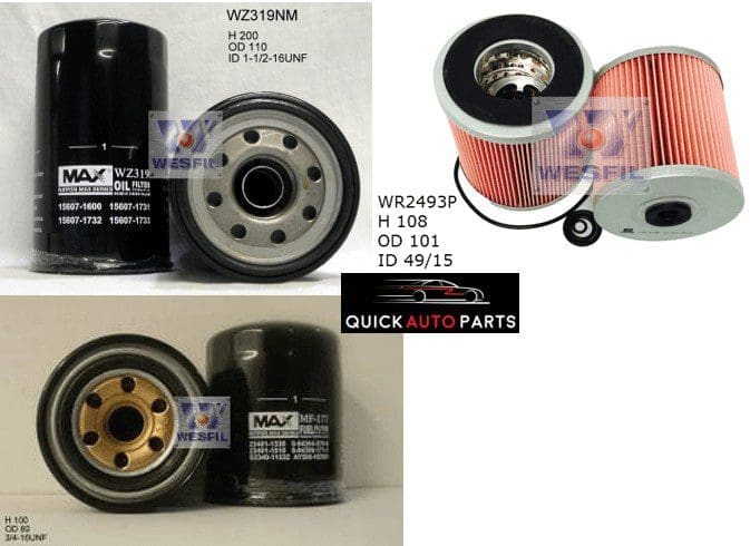 Filter Service Kit for 7.4L Diesel Hino Ranger
