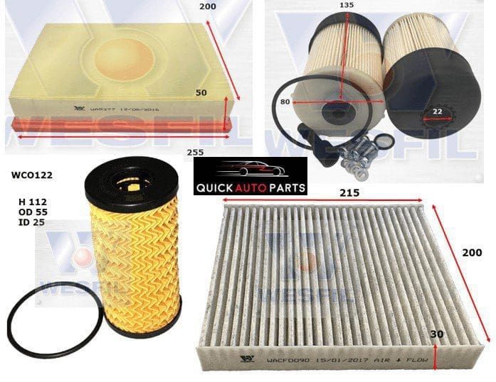 Filter Service Kit for 2.3L Diesel Nissan Navara NP300