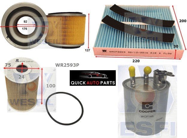 Filter Service Kit for 3.0L Diesel Nissan Patrol