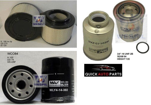 Filter Service Kit for 2.5L Diesel Mazda BT50