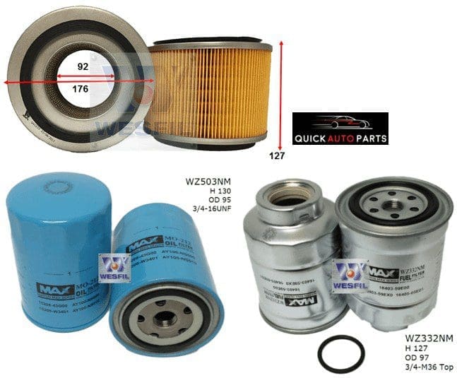 Filter Service Kit for 4.2L Diesel Nissan Patrol