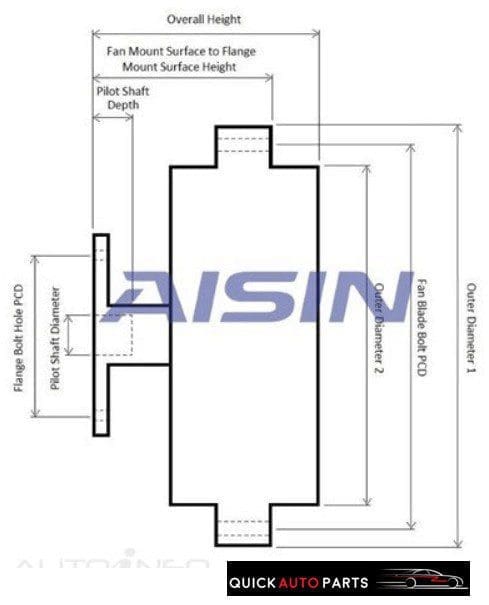 Viscous Fan Hub for Holden Rodeo 2.6L Petrol