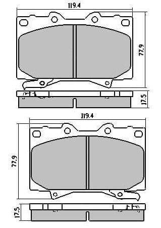 Toyota Landcruiser VDJ78 Front Brake Pads