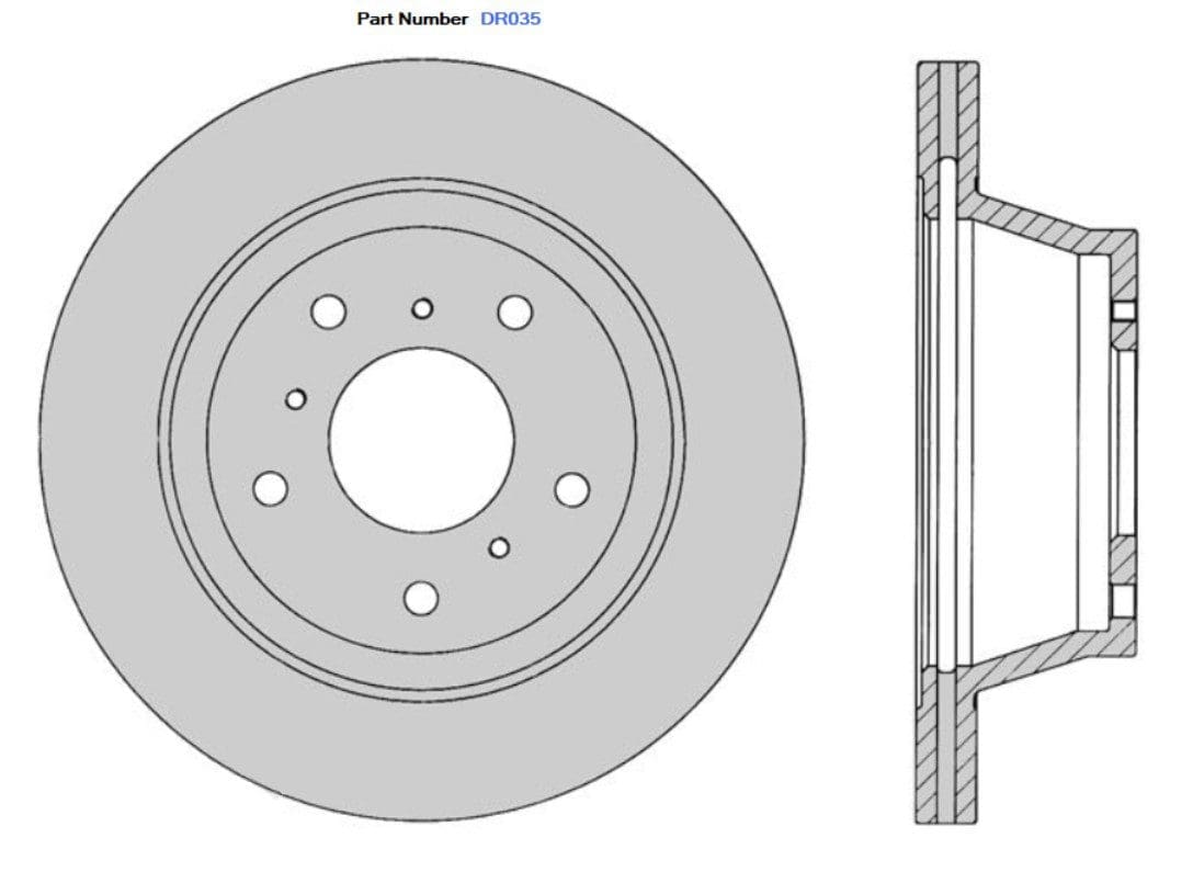 Protex DR035 Ultra Performance Brake Rotors (289 mm)