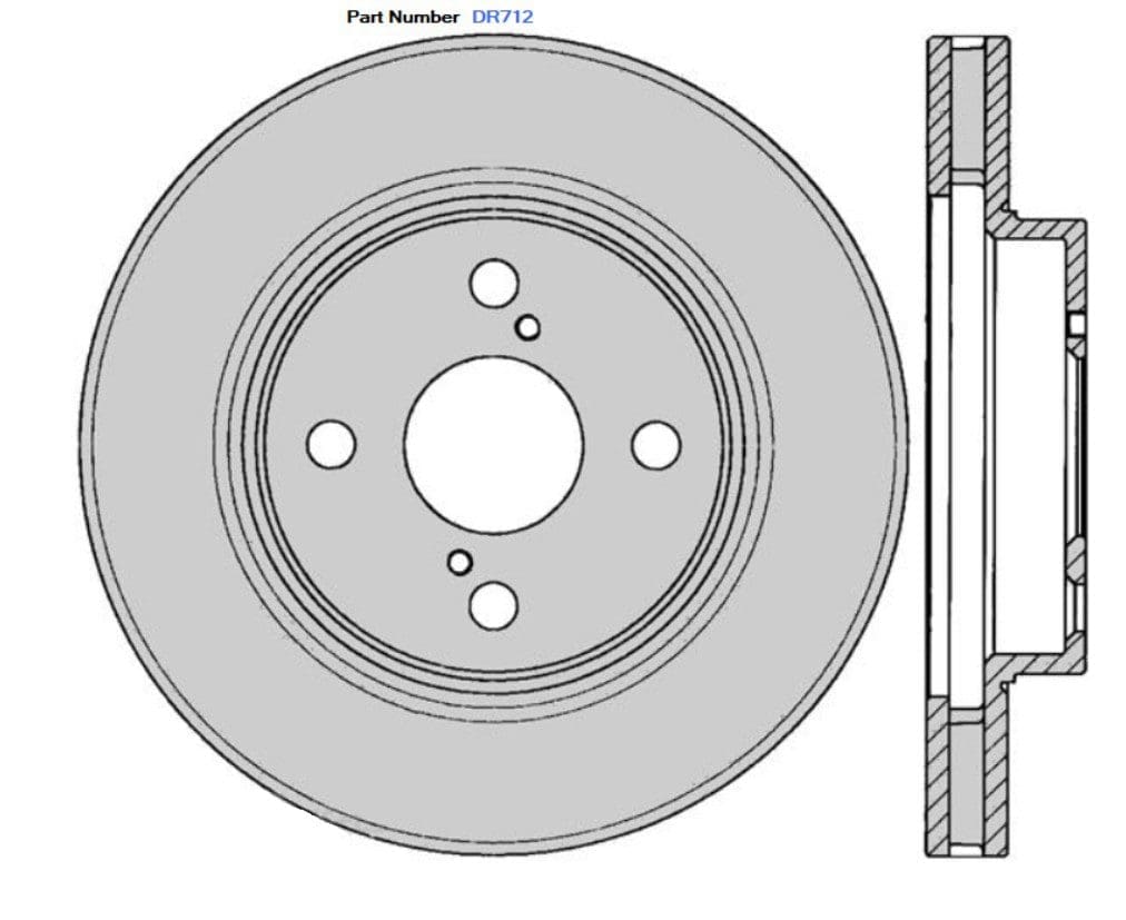 Protex DR712 Ultra Standard Brake Rotors (255 mm)