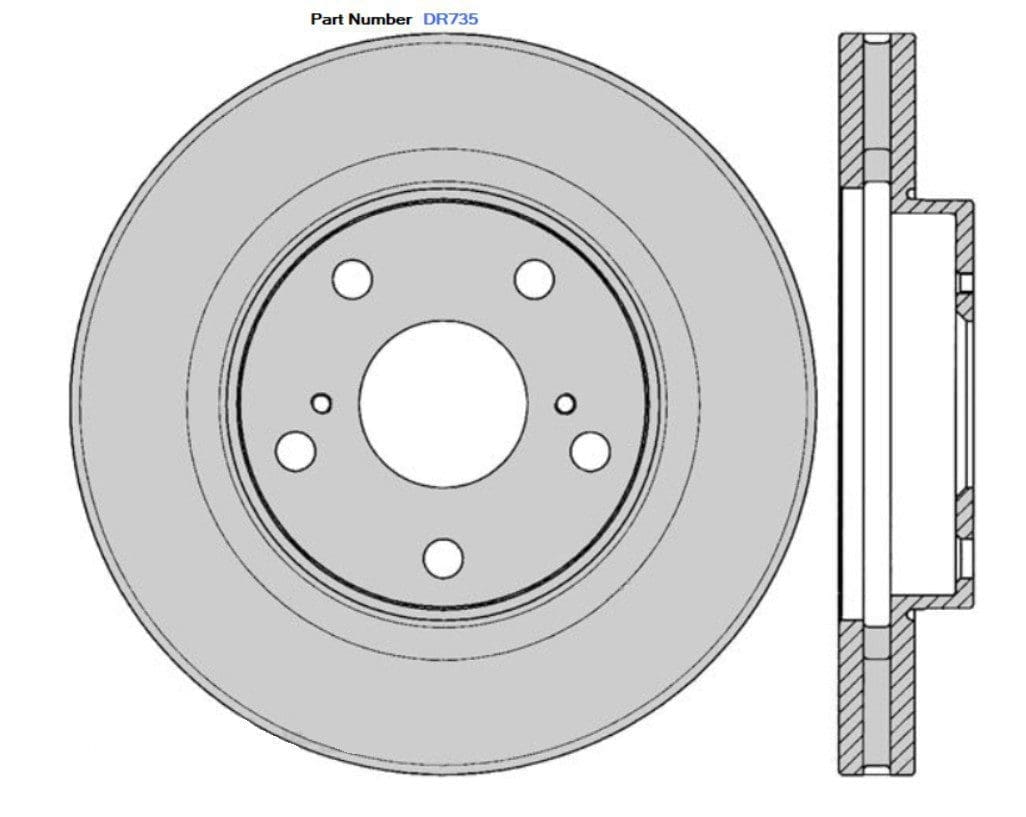 Protex DR735 Ultra Standard Brake Rotors (275 mm)