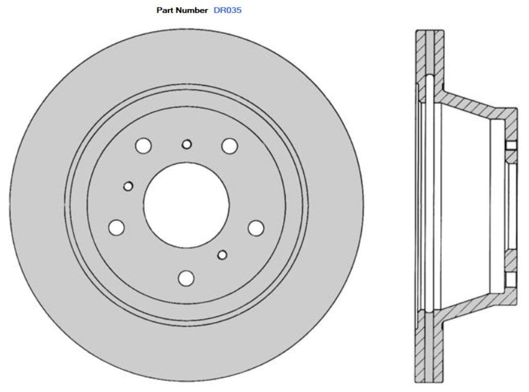 Protex DR035 Ultra Standard Brake Rotors (289 mm)