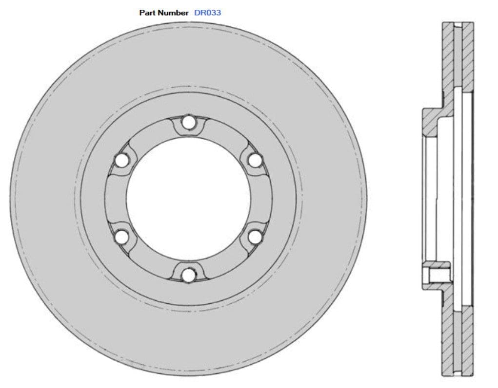 Protex DR033 Ultra Standard Brake Rotors (257 mm)