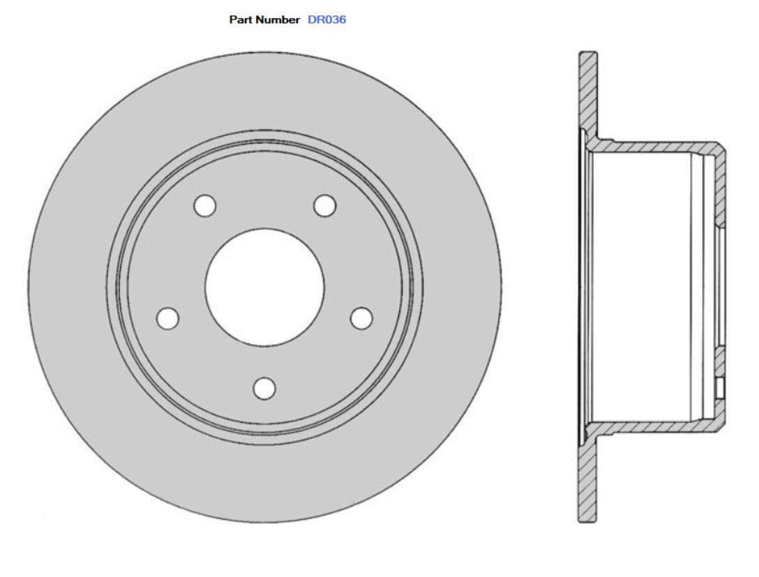 Protex DR036 Ultra Standard Brake Rotors (279 mm)