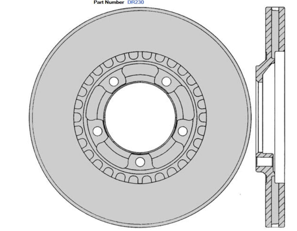 Protex DR230 Ultra Standard Brake Rotors (258 mm)