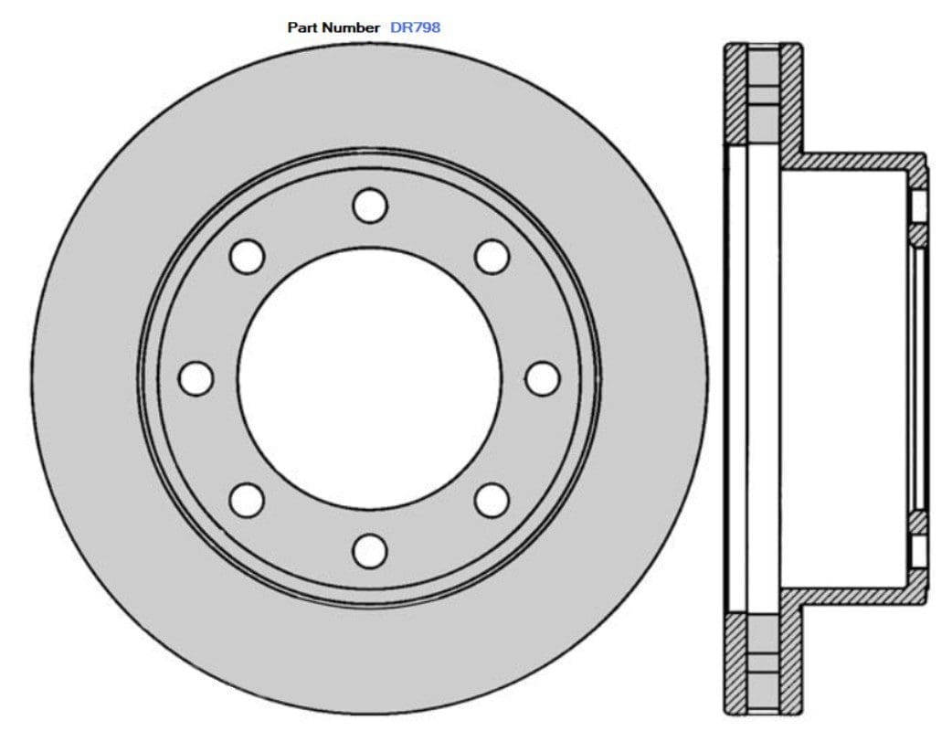 Protex DR798 Ultra Standard Brake Rotors (331 mm)