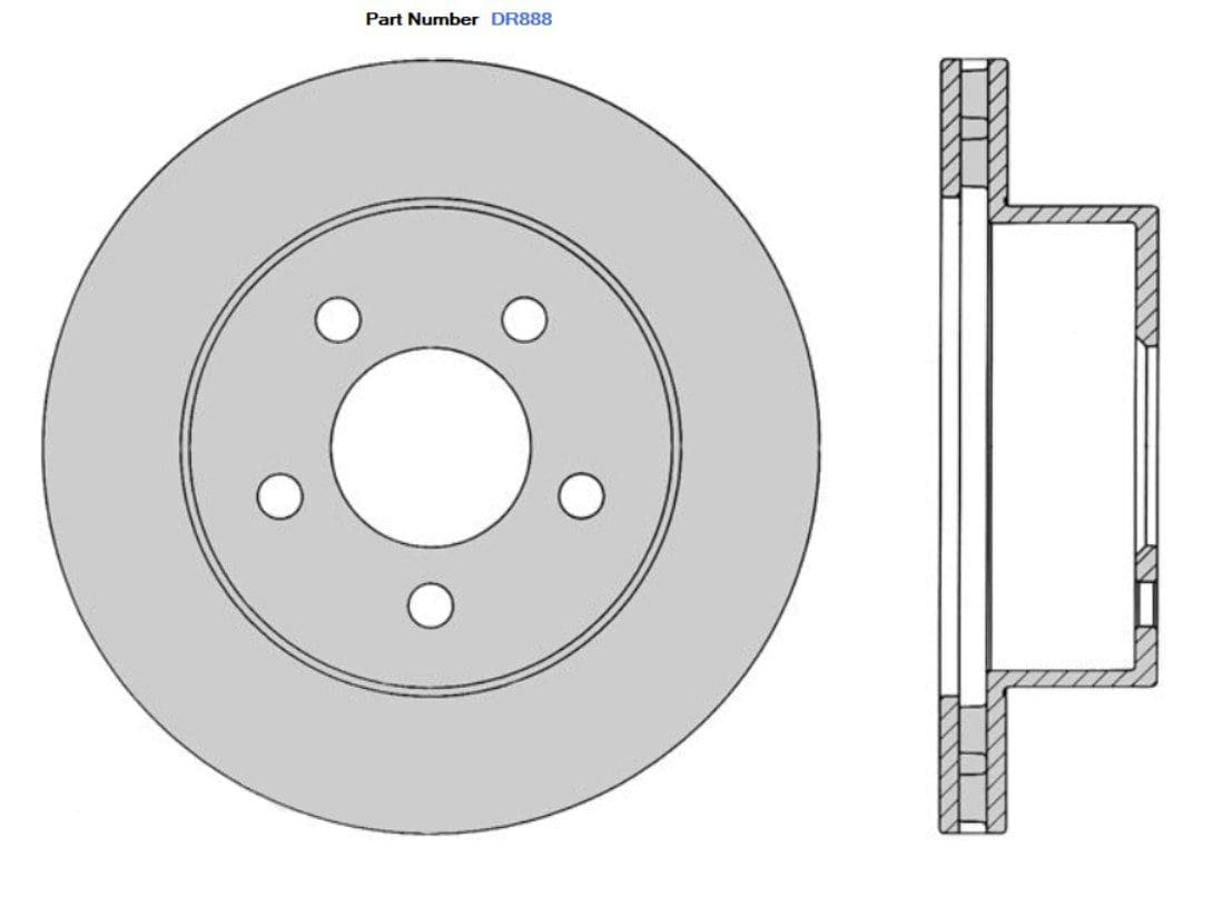 Protex DR888 Ultra Standard Brake Rotors (280 mm)