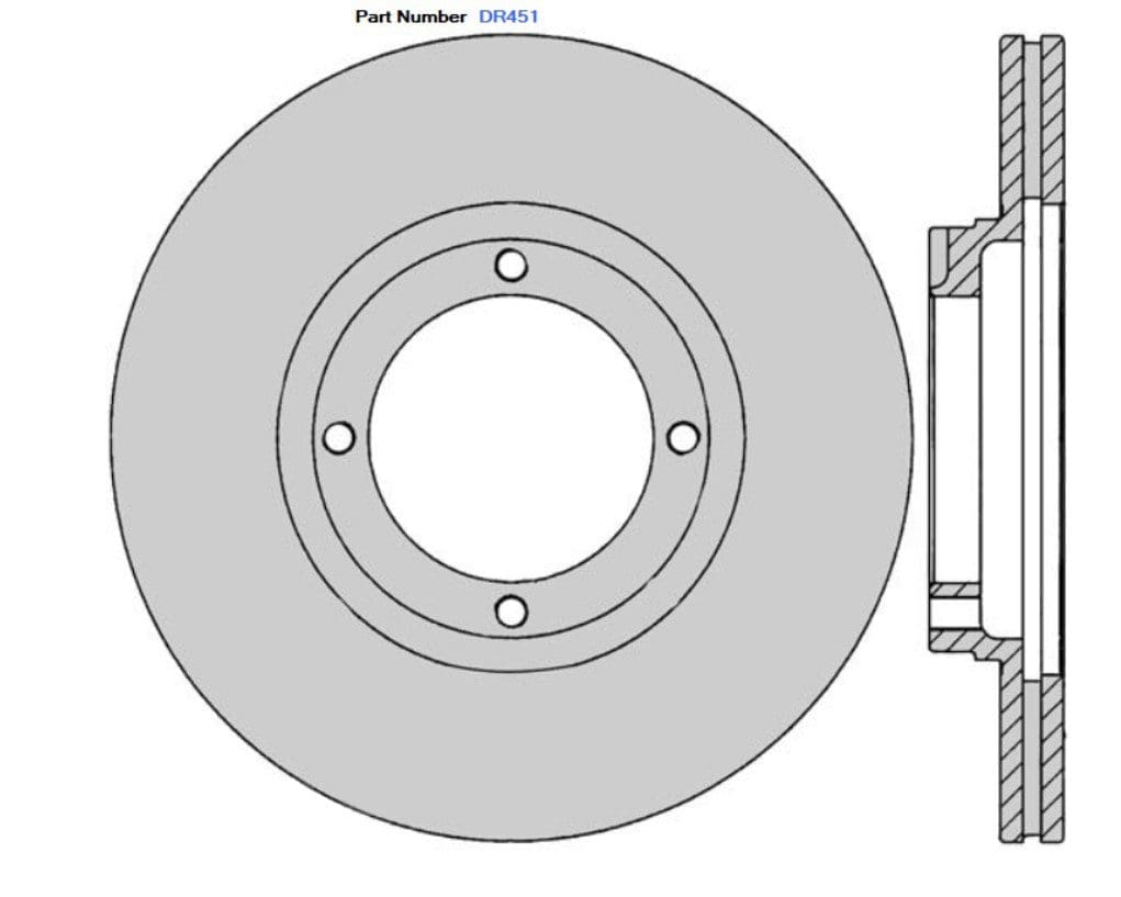 Protex DR451 Ultra Standard Brake Rotors (242 mm)