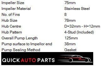 Water Pump for Nissan Patrol 2.8L Diesel